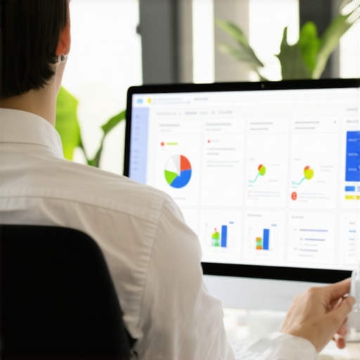 Marketer reviewing local SEO performance on GMB dashboard