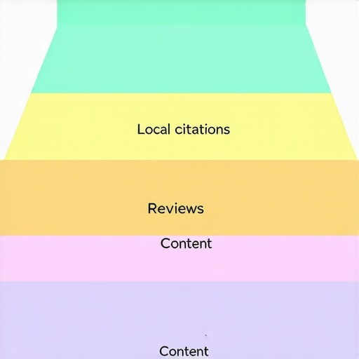 Layers of Effective Google Local Visibility Strategy Illustration of multiple SEO layers influencing Google Maps rankings
