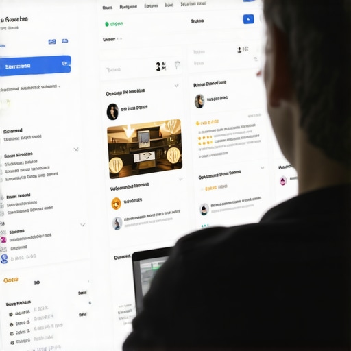 A person optimizing their business profile on Google My Business with analytics