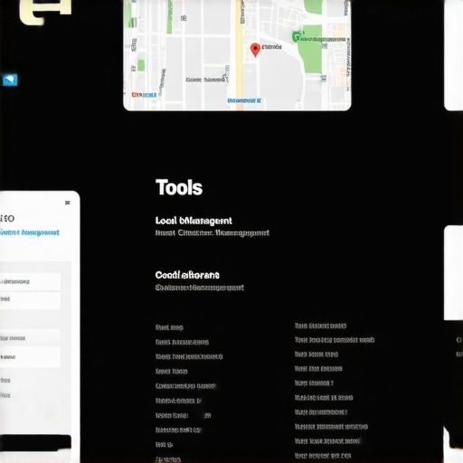 Screenshot of local SEO tools showing citation and map ranking analytics.