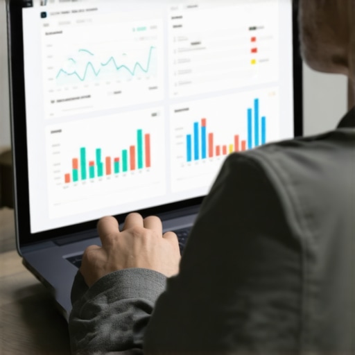 Using Analytics for Local SEO Maintenance Person analyzing local SEO metrics on a laptop