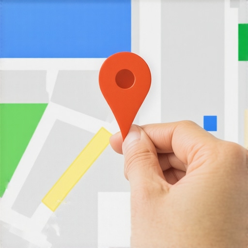 Hands dragging a map pin to the exact location in Google Maps, demonstrating business location correction process.