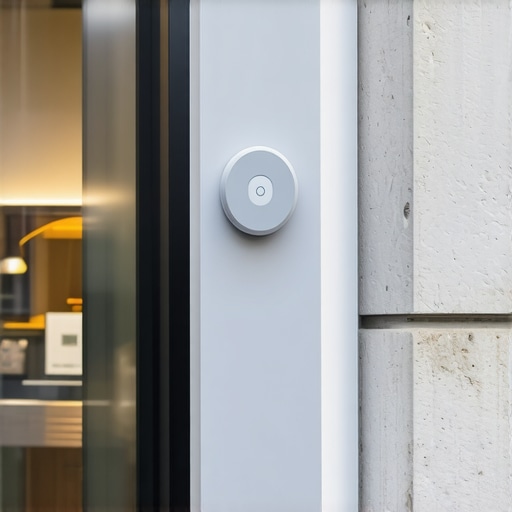 A storefront with blue Bluetooth beacons installed outside to aid in generating verifiable signals for Google Maps